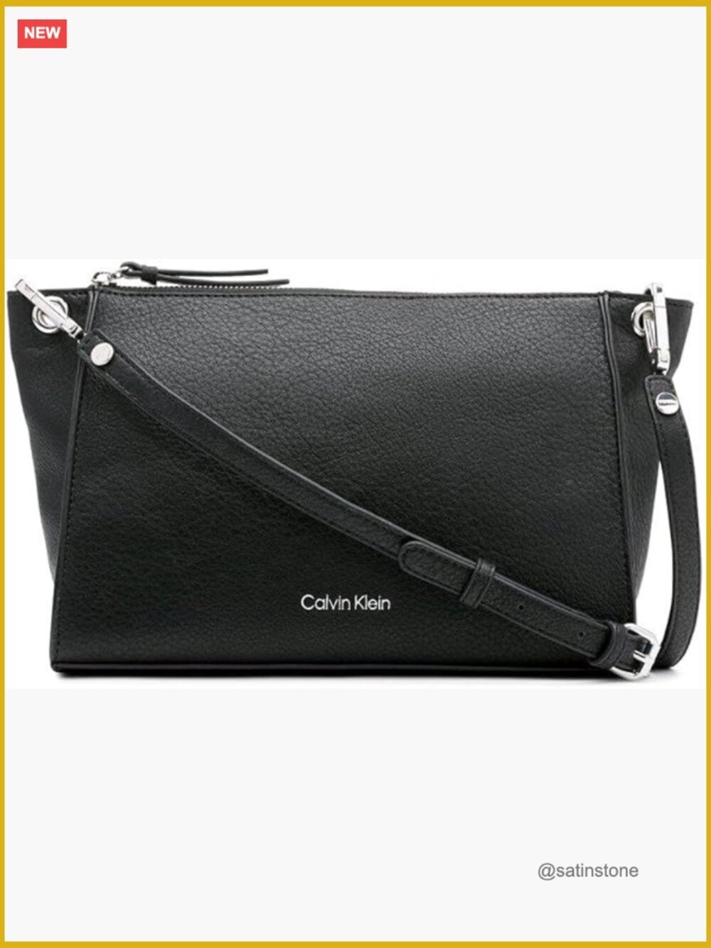 Vegan Leather Crossbody Bag with Adjustable Strap